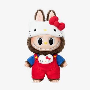 Hello Kitty Doll with Red Overalls and White Hat